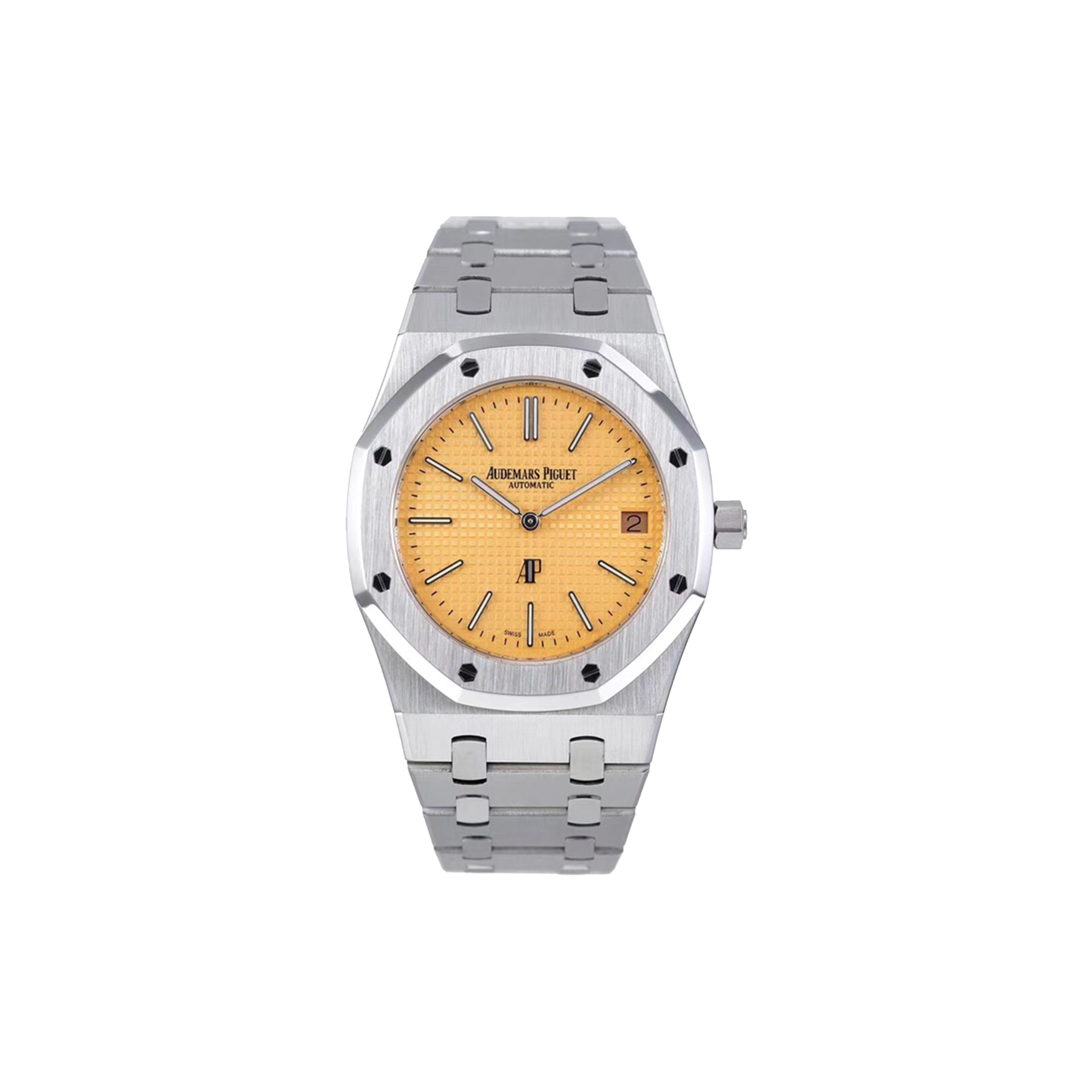 AUDEMARS PIGUET ROYAL OAK WHITE GOLD SALMON DIAL 39MM WATCH 15202BC.OO.1240BC.01